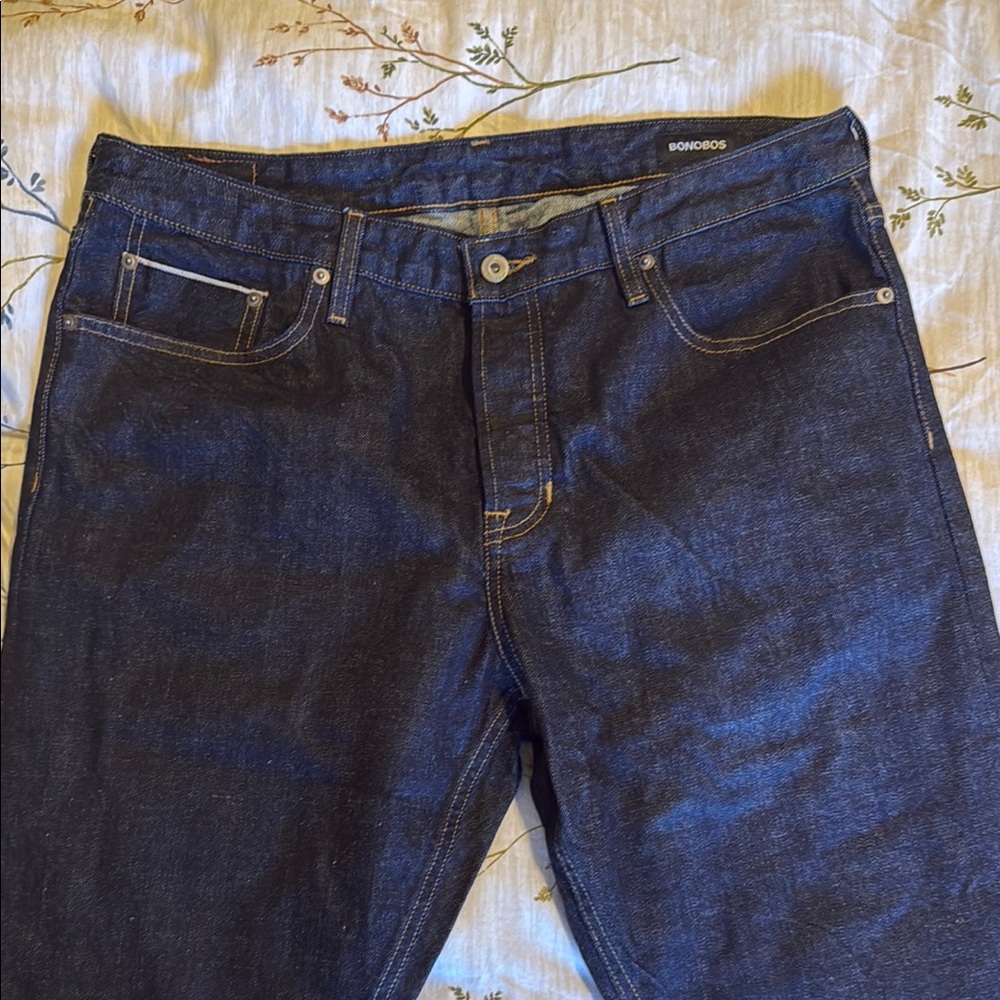 Bonobos Japanese Stretch Selvedge Jeans with Deep Indigo Finish